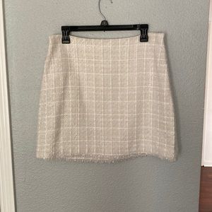 NWT tweed cream skirt from express size 10